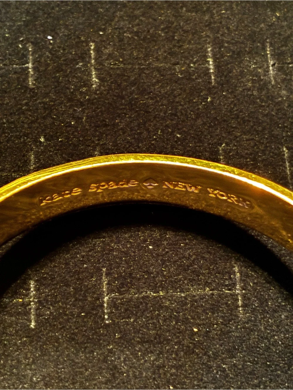 Kate Spade Gold-Tone Cream Enamel Heart Bangle Bracelet - Picture 5 of 5